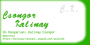 csongor kalinay business card
